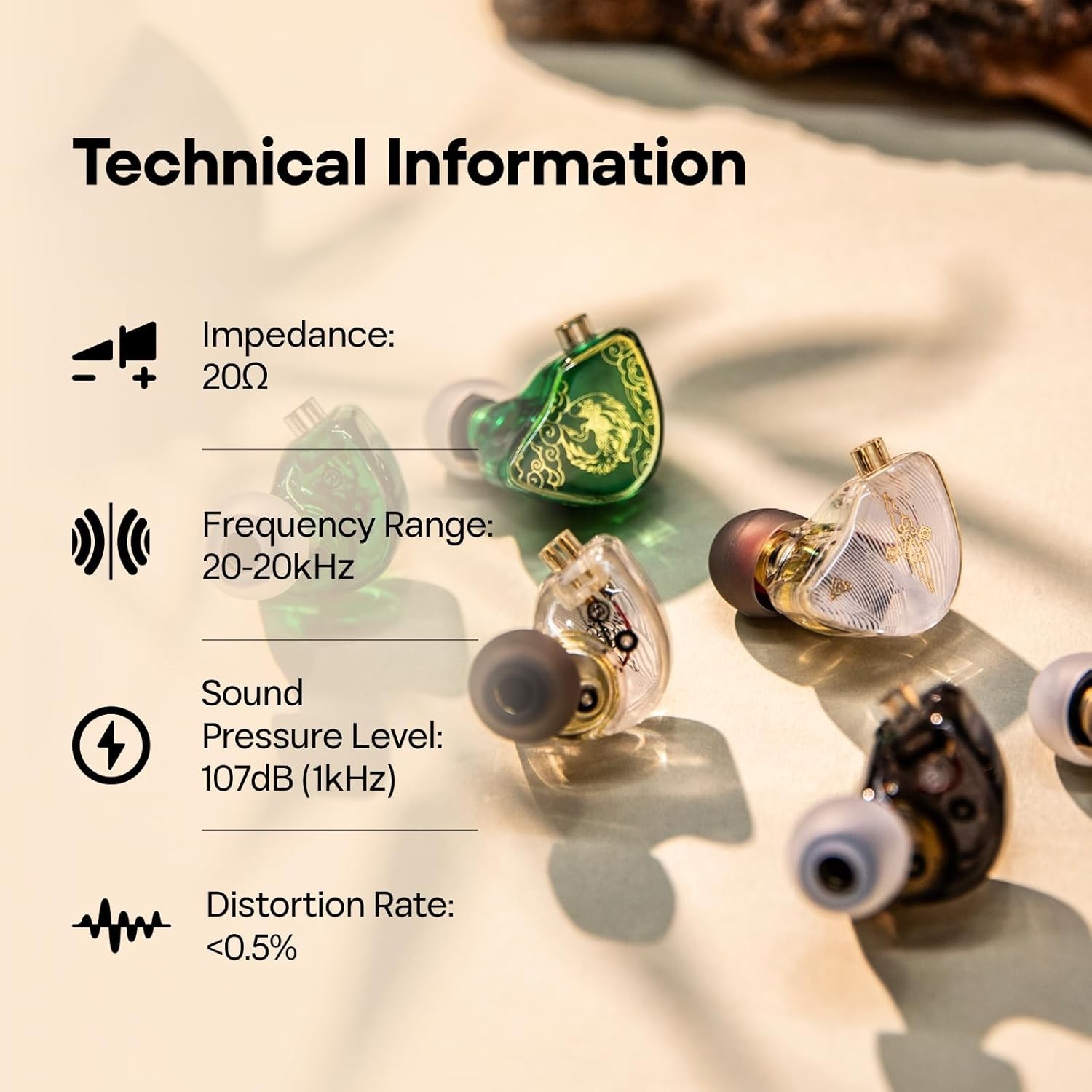 Ergonomic Wan’er S.G IEM Earphones – Dynamic 10mm Driver, Mic & Detachable Cable