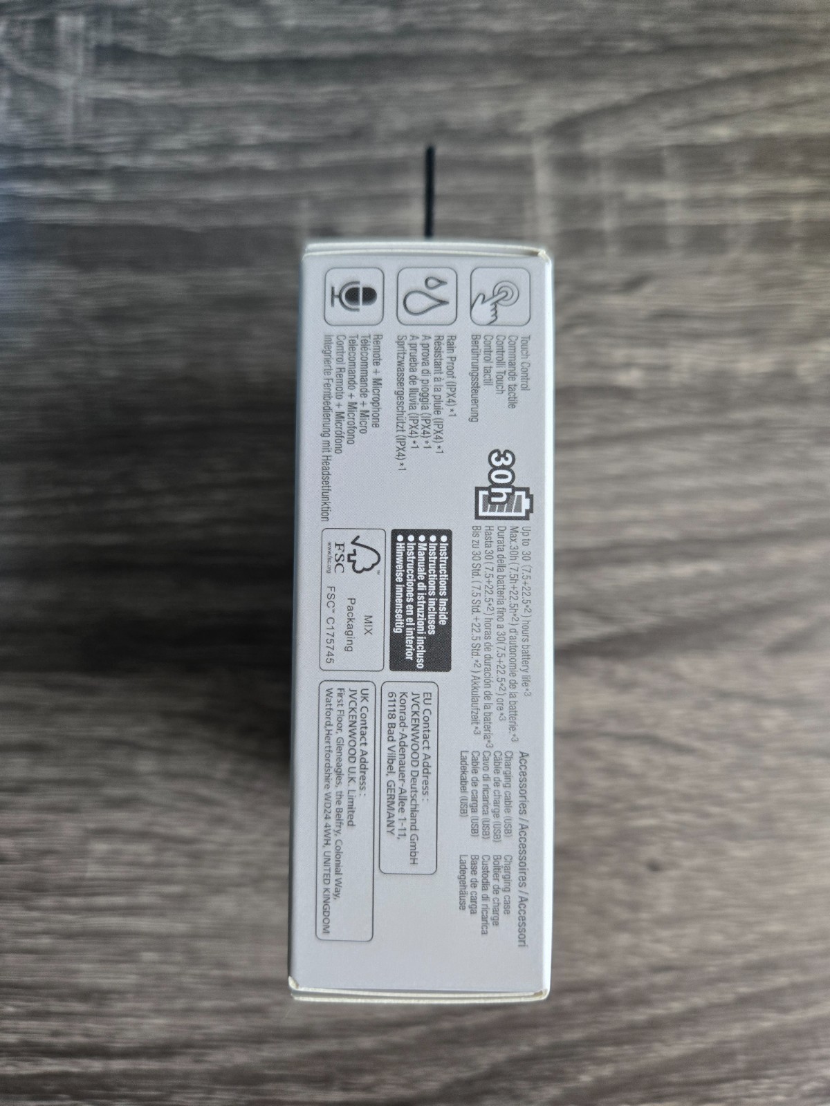 JVC True Wireless Earbuds (HA-A4T), Bluetooth, Water Resistant, White, Brand New