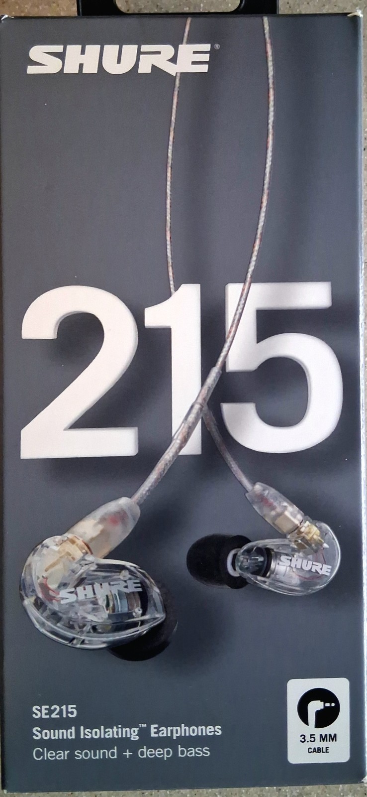 Shure SE215 Sound Isolating Earphones – Clear – New