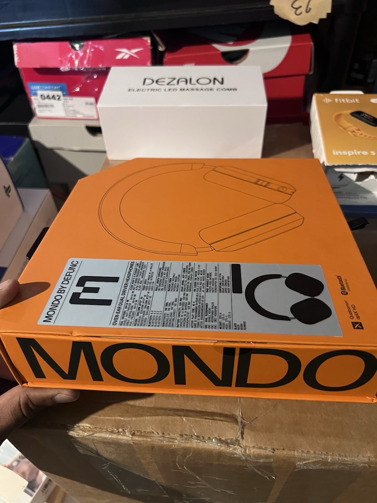MONDO BY DEFUNC Over Ear Headphones Bluetooth Black / Transparent – New In Box
