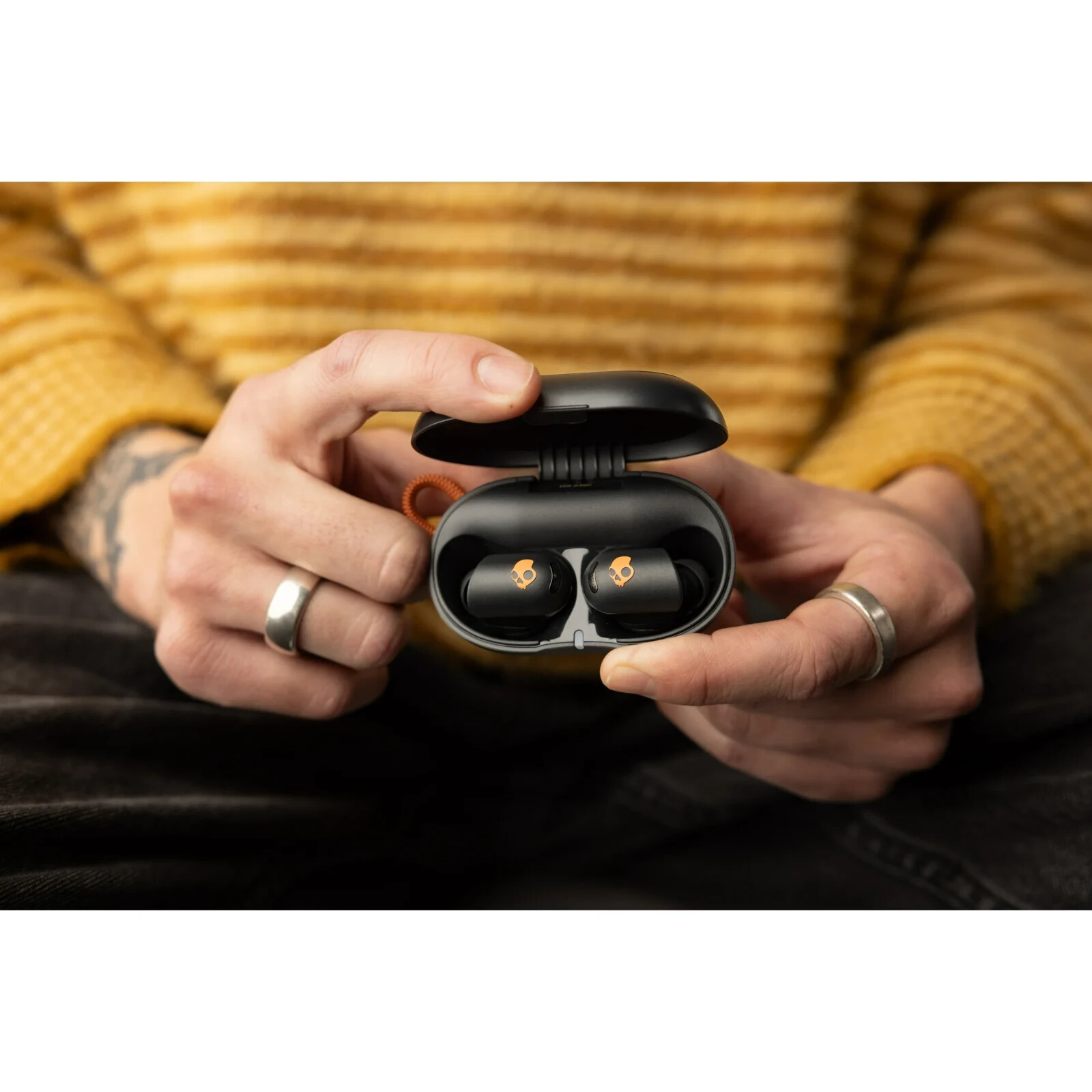 Skullcandy Sesh ANC Active XT (Certified Refurbished)- Black Orange