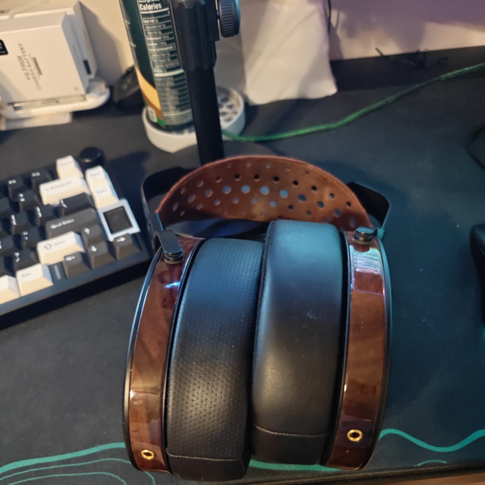 Fosi Audio i5 Open-Back Planar Magnetic Headphones Metal & Walnut Wood