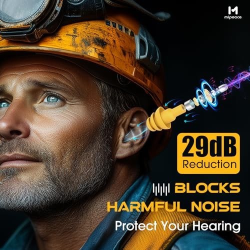 Wired Earplug Headphones 29dB Noise Reduction In-Ear Sound Isolation Silicone