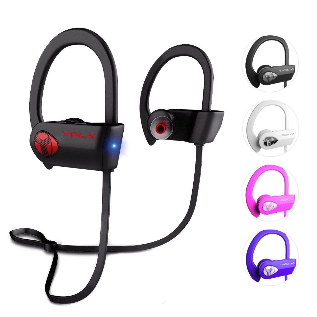 TREBLAB XR500 Bluetooth Headphones Best Wireless Sports Earbuds IPX7 Waterproof