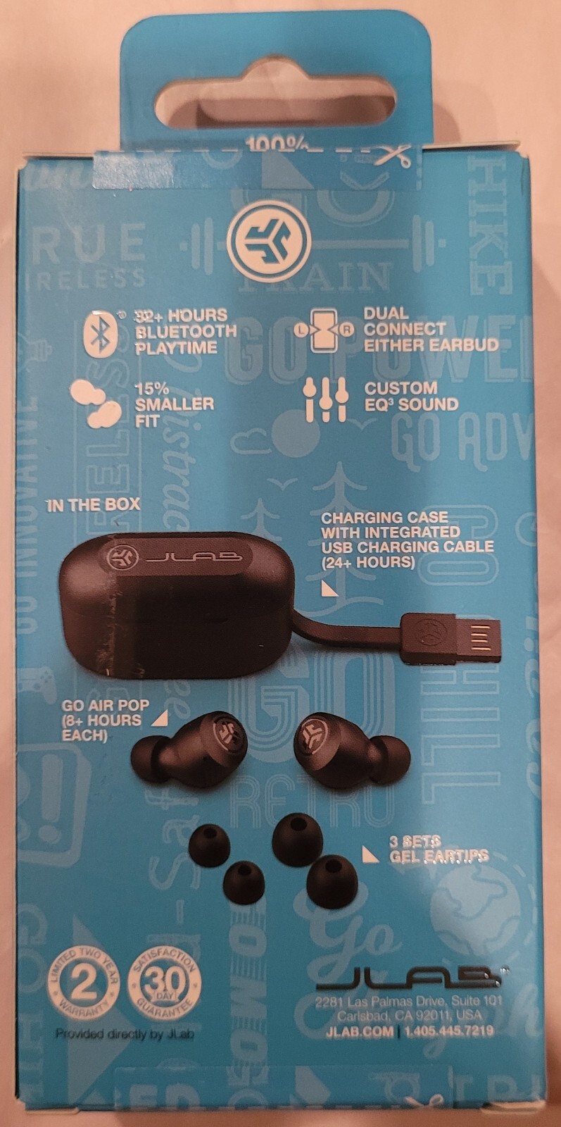 **BRAND NEW** JLAB Go Air Pop True Wireless Bluetooth Earbuds (EBGAIRPOPRBLK124)