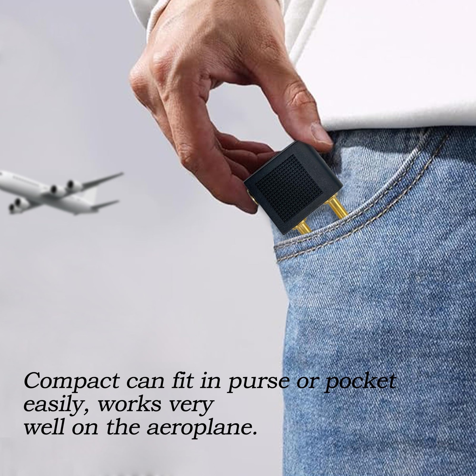 BlingKingdom 3 PCS Airplane Flight Headphone Adapter, Dual 3.5mm Male to 3.5mm F