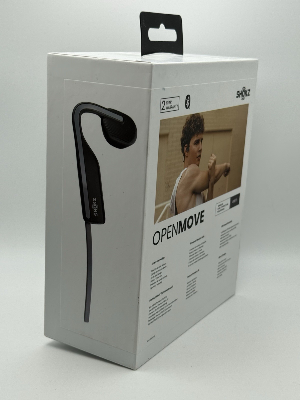 Shokz – OpenMove Bone Conduction Open Ear Lifestyle/Sport Headphones – Gray