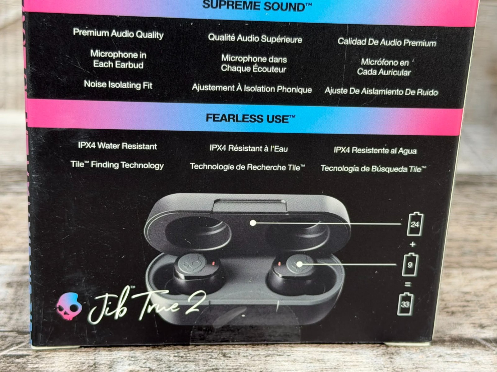 Skullcandy Jib True 2 Wireless Earbuds, Bluetooth Headphones Black
