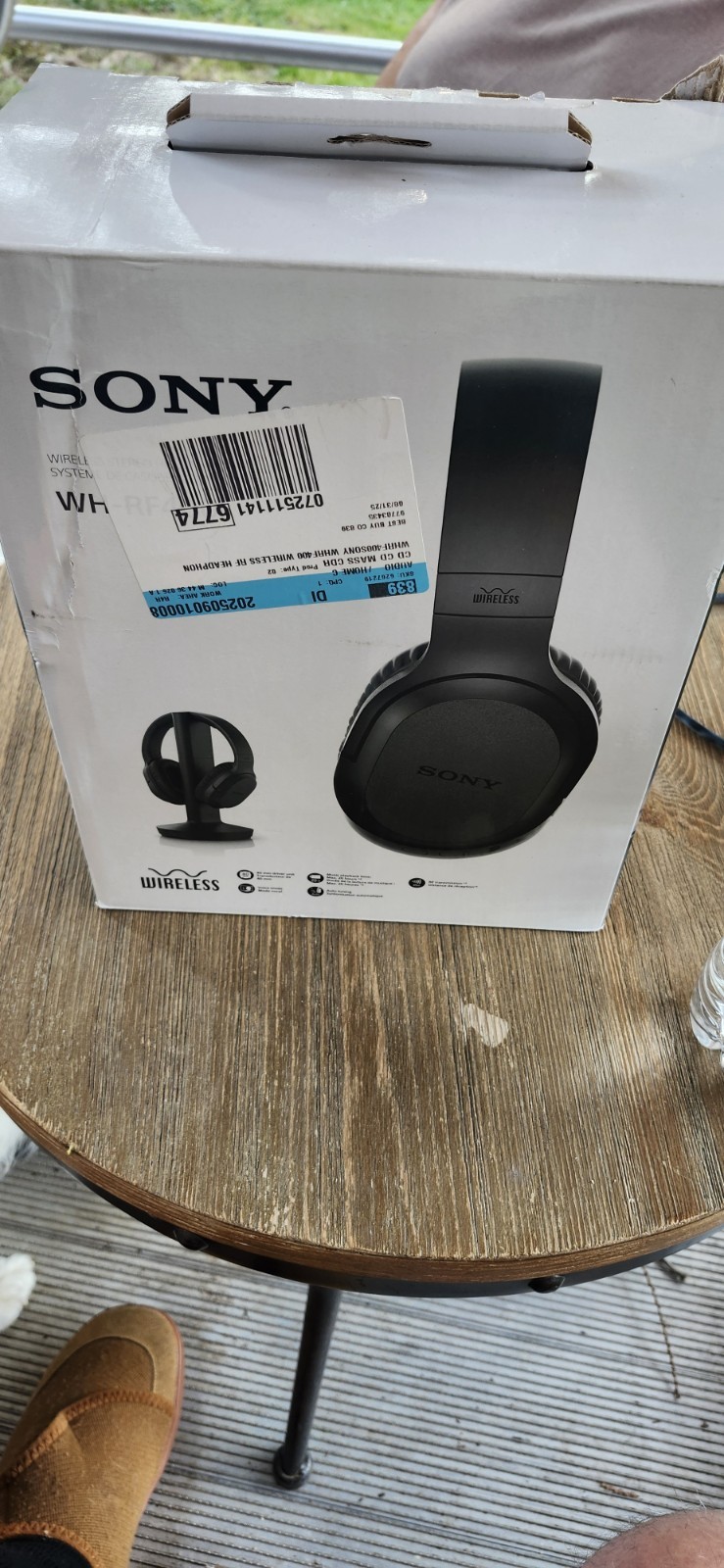 Sony WH-RF400 Wireless RF Over-Ear Headphones Noise Cancellation Black