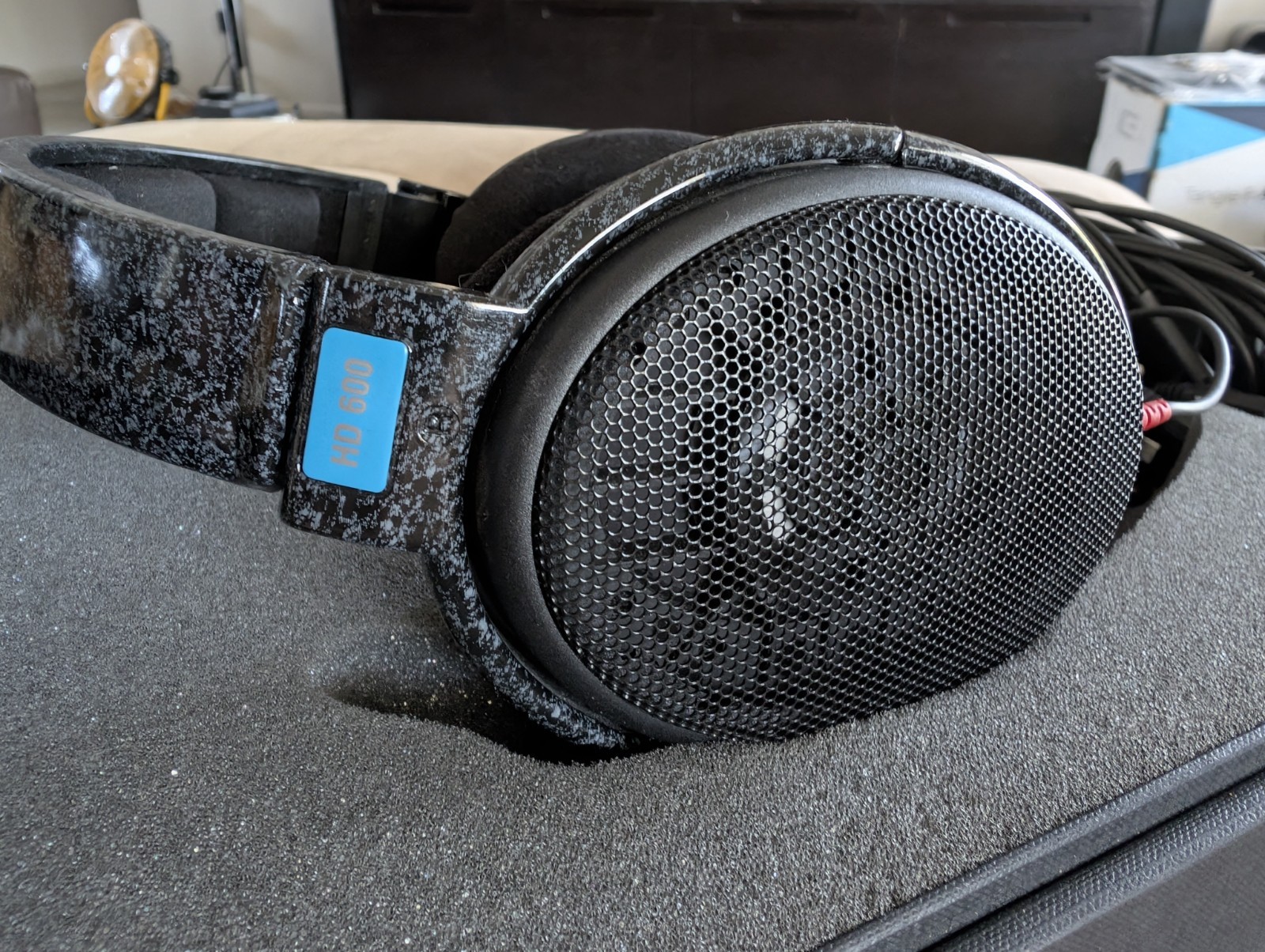 Sennheiser HD 600 HD600 Headphones Early *Black Silk* Version Made in Ireland