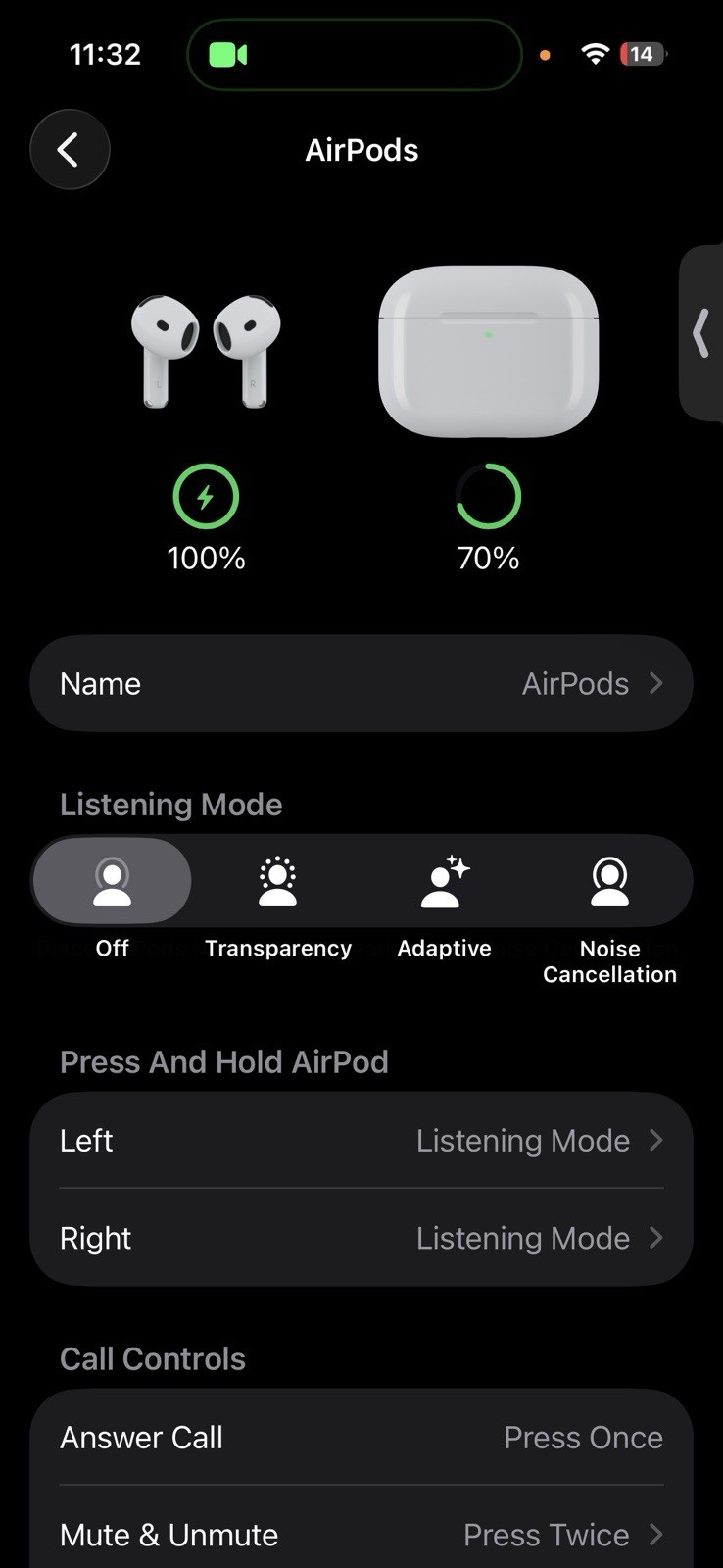 Apple AirPods 4 Active Noise Cancellation (ANC) Wireless Bluetooth USB-C White