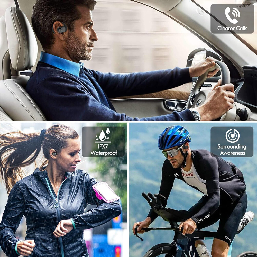 Wireless Headphones Bluetooth 5.4 Stereo Ear Hook Headset TWS Earphones Earbuds
