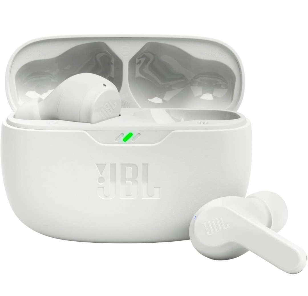 JBL Vibe Beam True Wireless In-Ear Headphones – White (JBLVBEAMWHTAM)