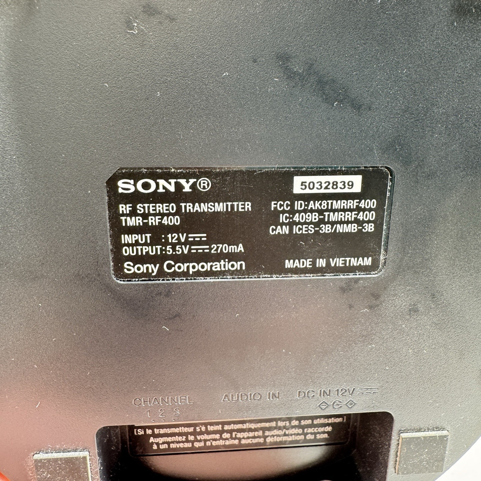 SONY TMR-RF400 Wireless Headphones 40mm Drivers 10Hz-22kHz WORK & SOUND GREAT