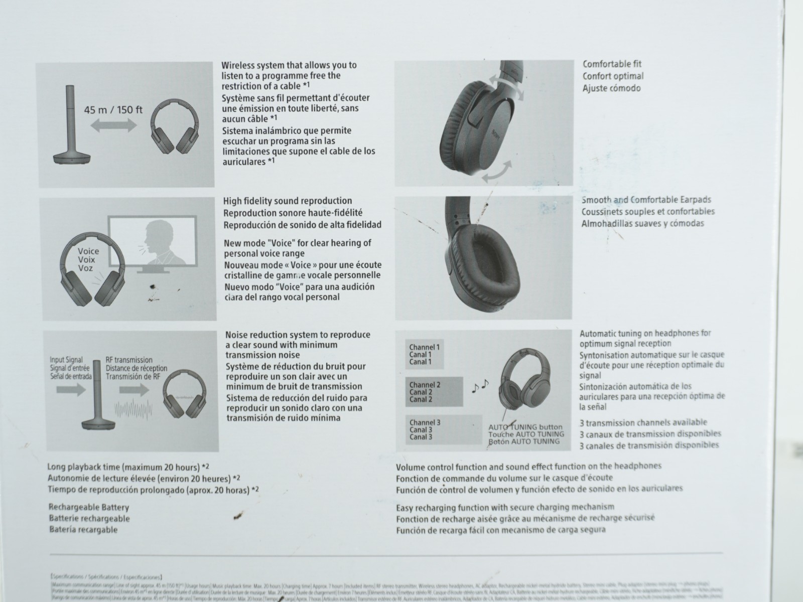 **SONY WH-RF400 WIRELESS HOME THEATER HEADPHONES – BLACK – NEW