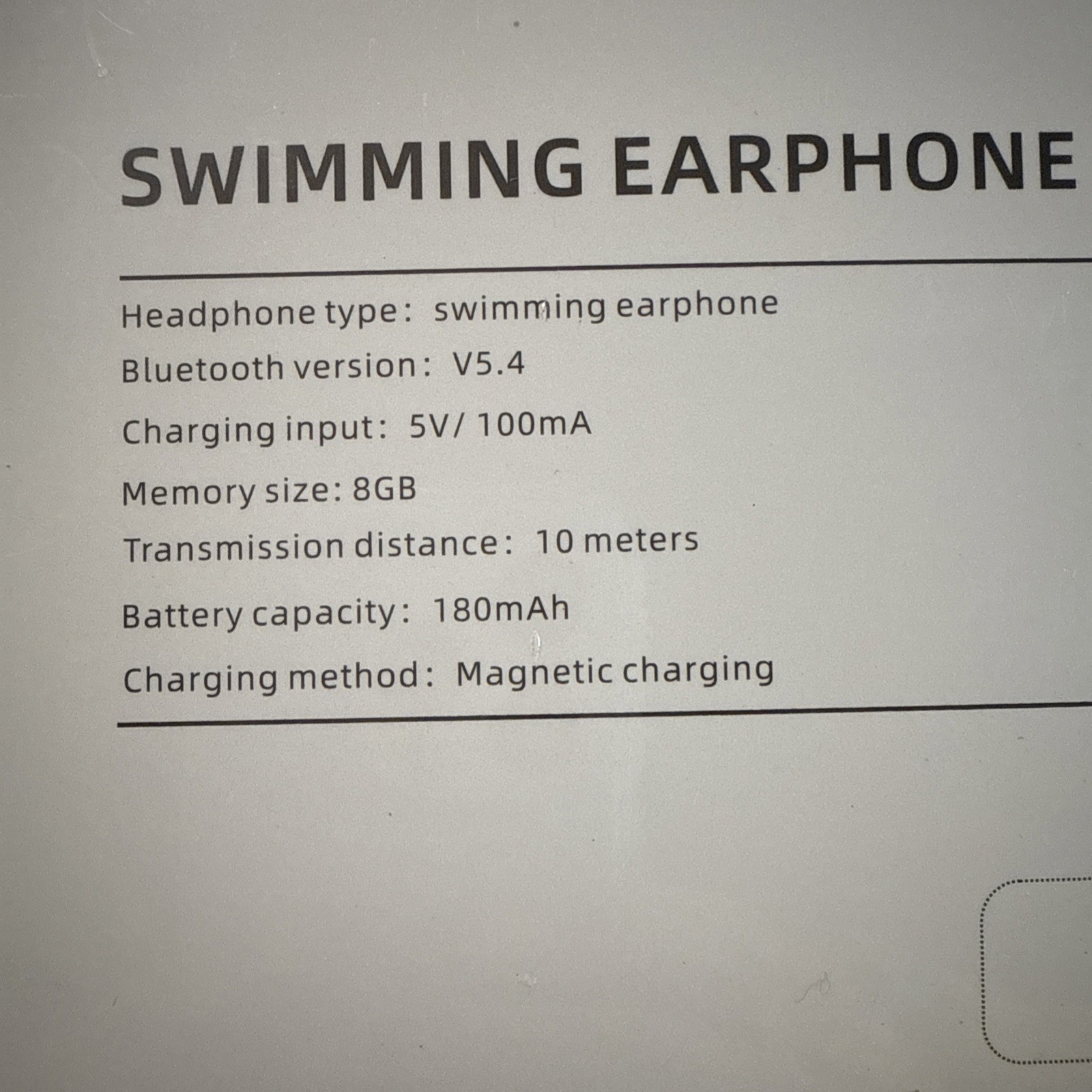 Waterproof IPX8 Swimming Earbuds Bluetooth Earphones 8gb MP3 Player NEW