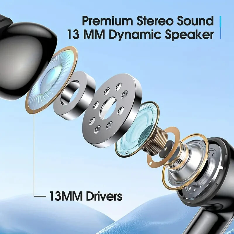 Wireless Earphone, Wireless 5.3 Headphones, 13MM Horn, Long Time Playtime