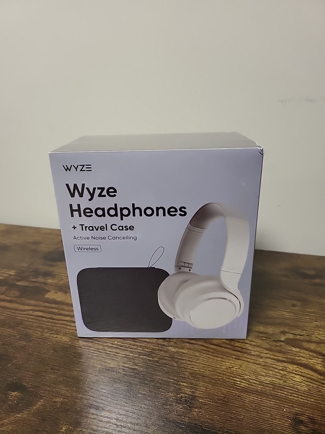 New WYZE Headphones Active Noise Cancellation Headphones White WNCH1-W-CS1B-R5