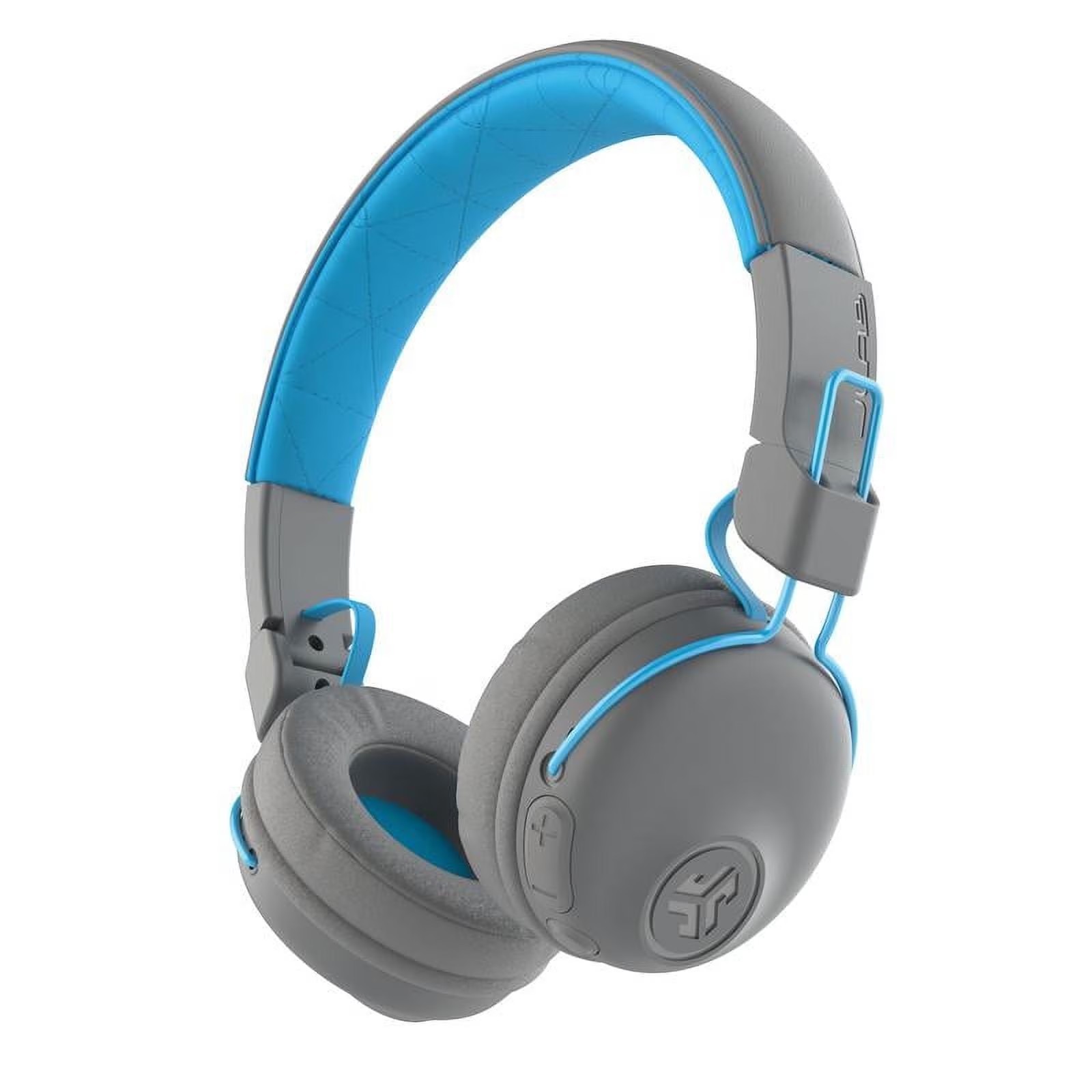 On Ear Headphones Bluetooth 30 Hour Playtime Touch Controls Wireless Gray Blue