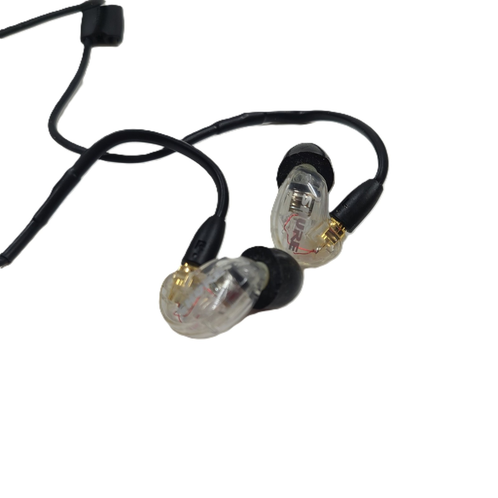 Shure SE215 LiveSound Sound-Isolating Monitor Black Earbuds – Clear BC
