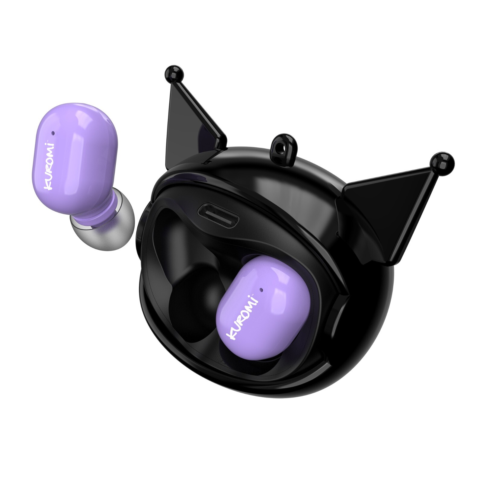 Hello Kitty Kuromi Wireless Bluetooth Earbuds with Rotating Charging Case