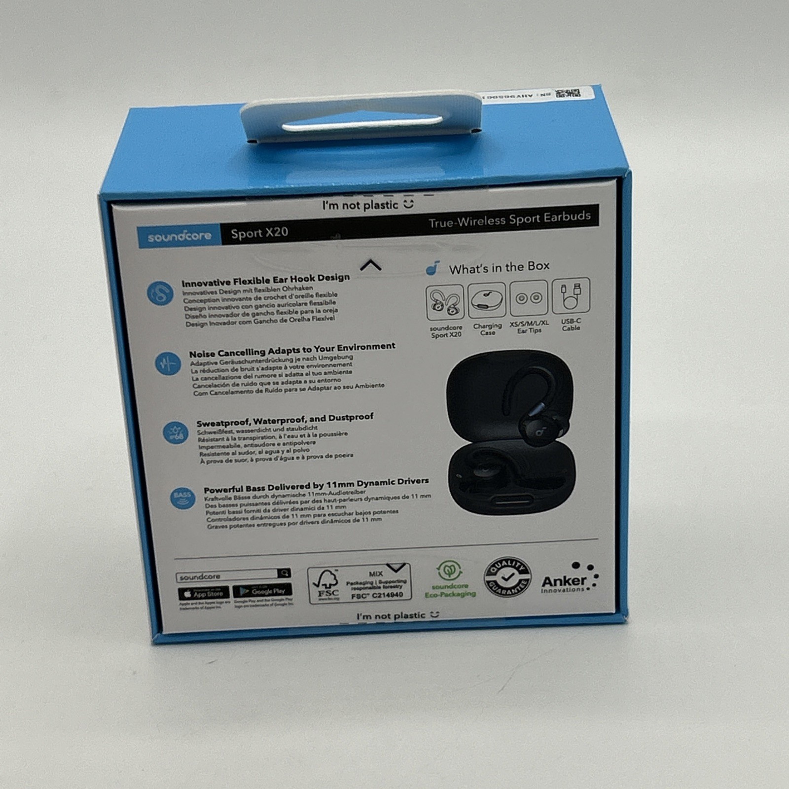 soundcore Sport X20 True-Wireless Earbuds Extendable Sport Ear Hook Noise Cancel