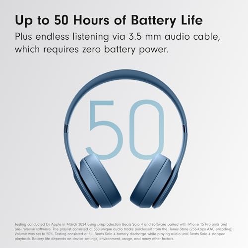 BEATS SOLO 4 WIRELESS BLUETOOTH ON-EAR HEADPHONES A3140 – SLATE BLUE