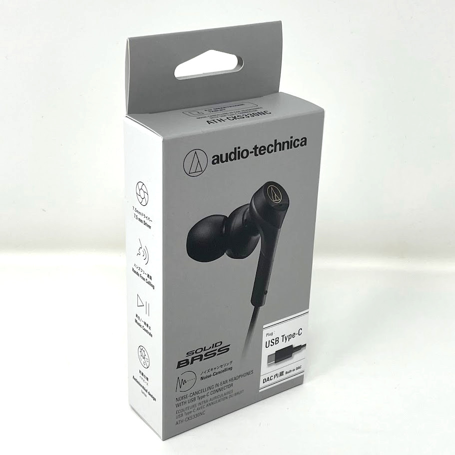 audio-technica ATH-CKS330NC BK Noise Cancellation USB-C earphones Japan New