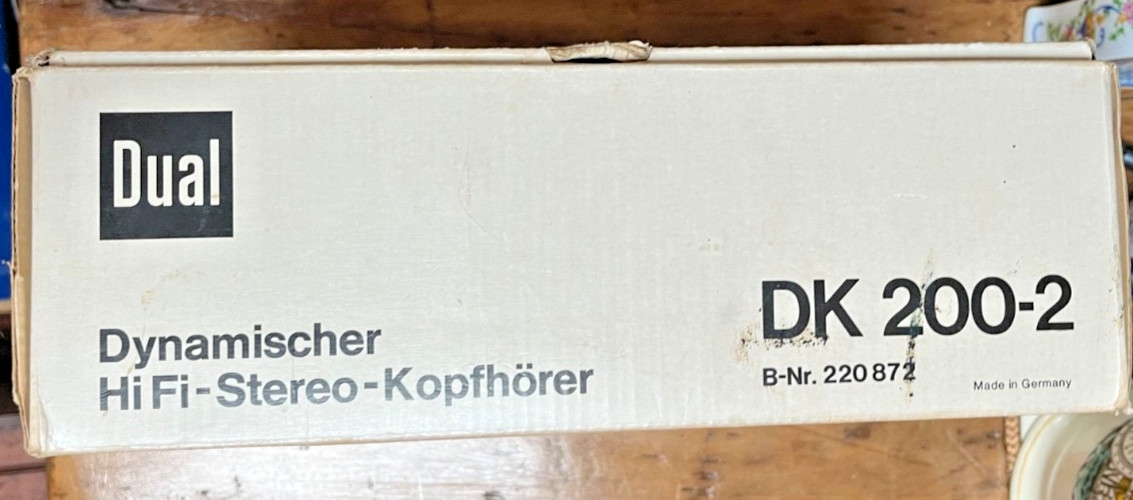 RARE Dual DK 200-2 headphones, in original box.