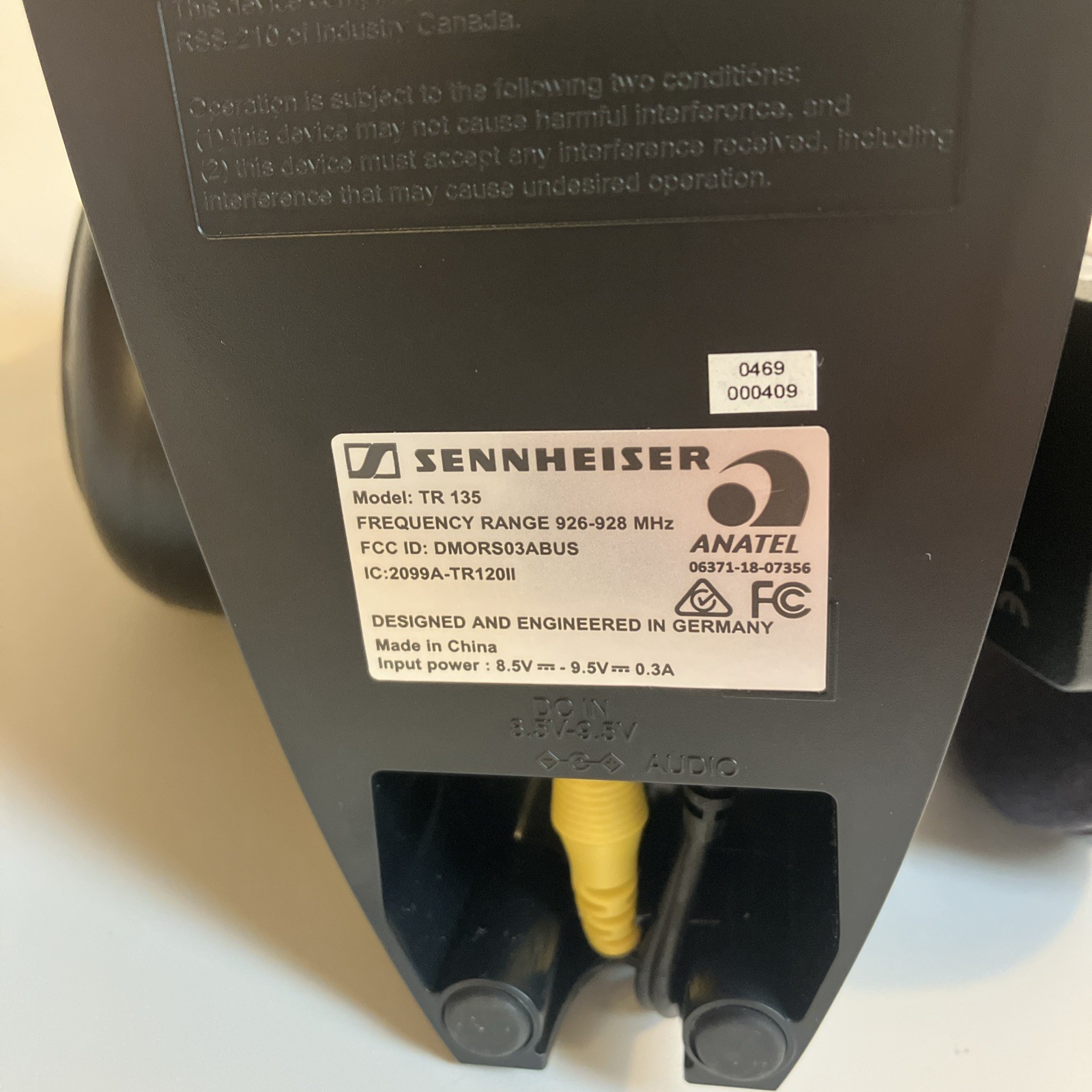Sennheiser HDR 135 Wireless Headphones, TR135 Charging Dock Base & Manuals Works