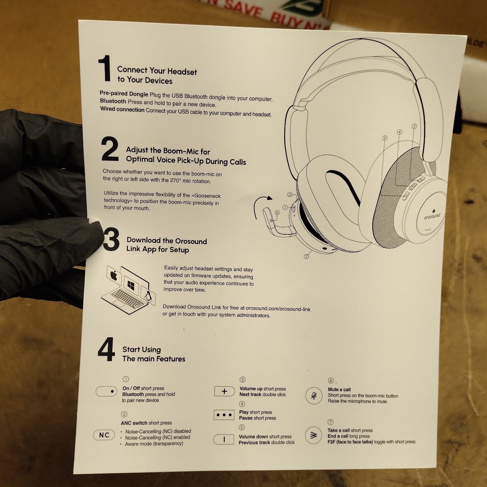 Orosound Tilde Evo C Headsets Oro4 w/ Mic & Over-Ear Pads – Open Box