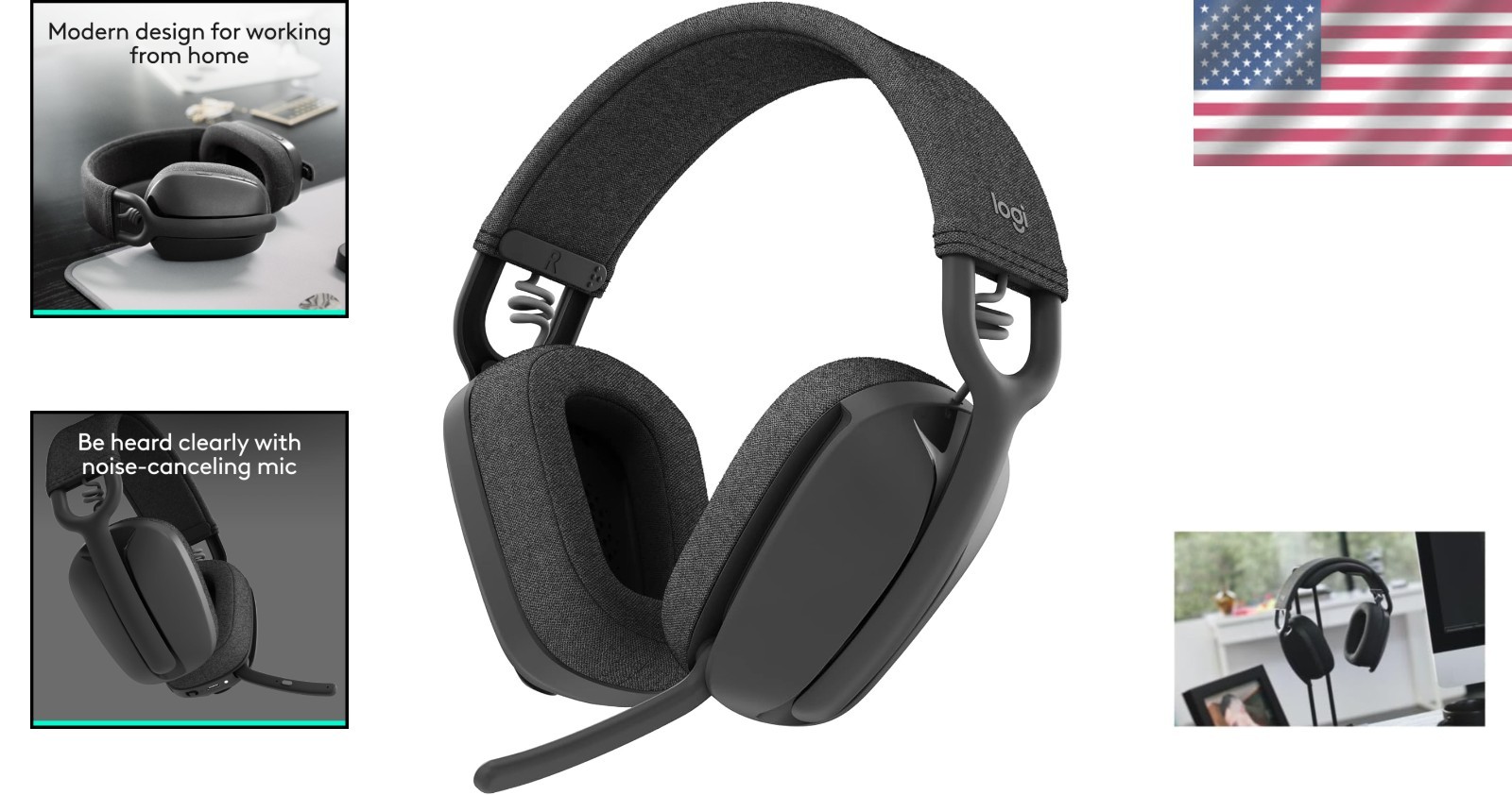 Zone Vibe 100 Wireless Over Ear Headphones – Active Noise Cancellation, Graphite