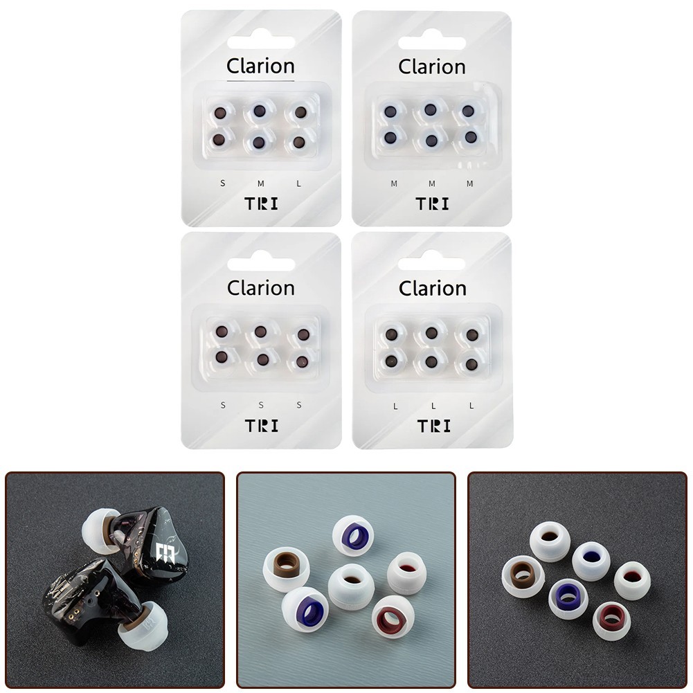 TRN Clarion Silicone Earphone Eartips Comfortable and Pack of 3 Pairs