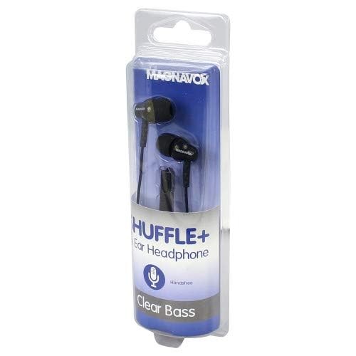 Magnavox MHP4851-BK Ear Buds with Microphone in ONE SIZE FITS ALL, Black