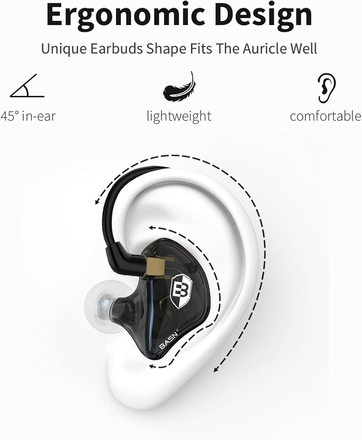 Bsinger PRO in Ear Monitor Headphones for Musicians, Dynamic Driver Noise Isolat