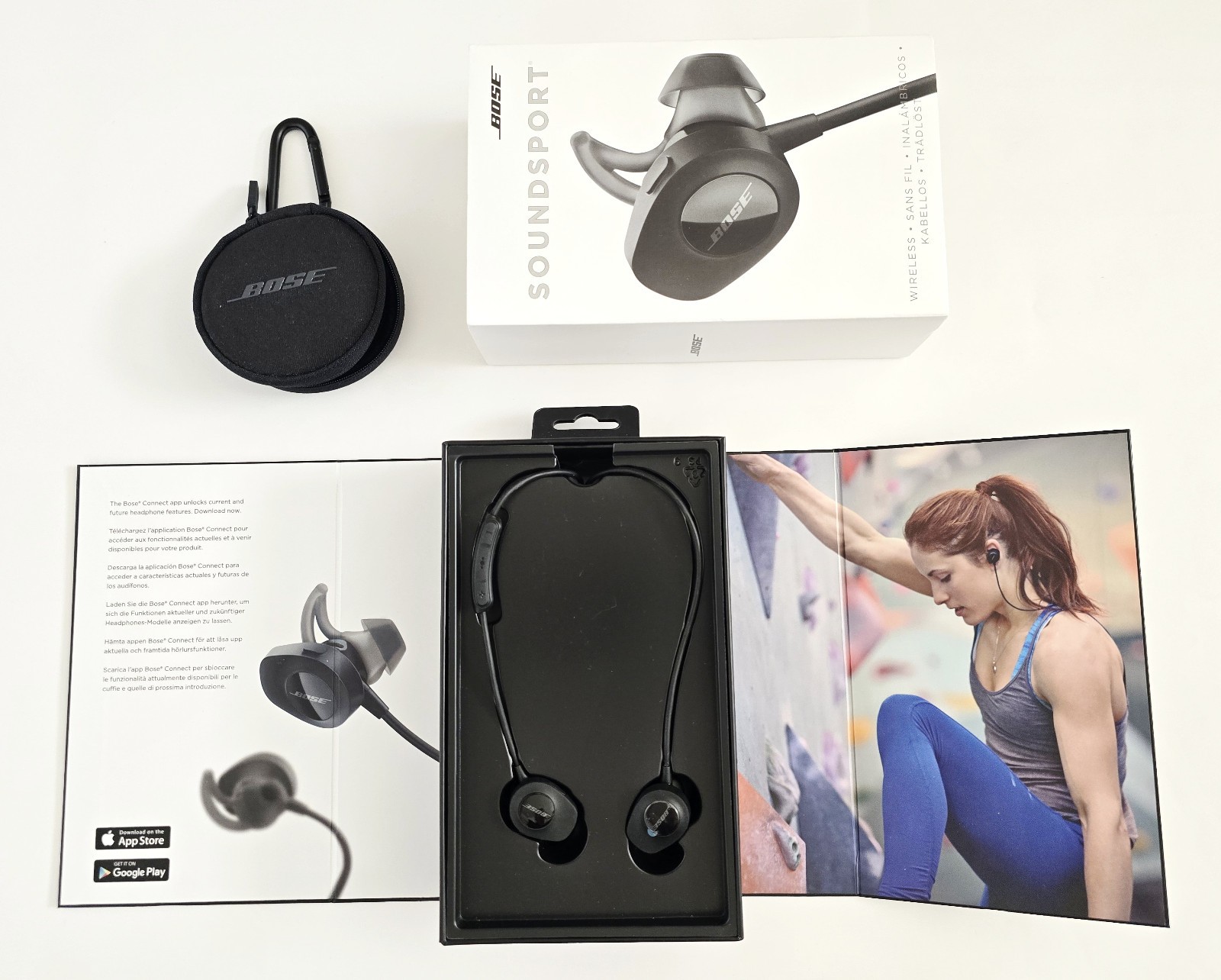 Bose SoundSport Wireless Sweatproof Earbuds Earphones Neckband Headphones Black