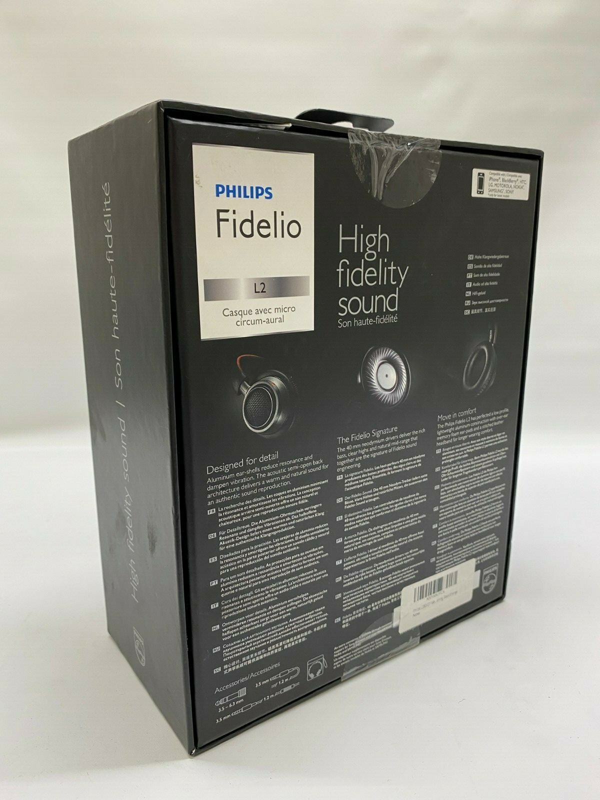 NEW Philips Fidelio L2 Over-Ear Headband Headset – Compatible w/ Your Smartphone