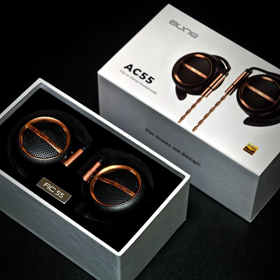 Aune AC55 Stereo 3.5mm/4.4mm Clip-on Hifi Earphones Interchangeable Cable