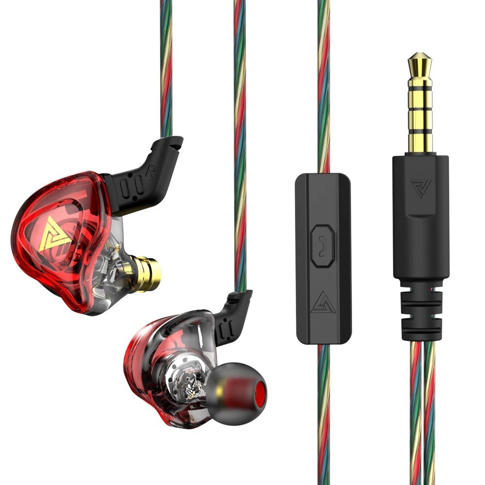 QKZ AK6 Wired In Ear Earphones with Mic 3.5mm Stereo Bass Headphones