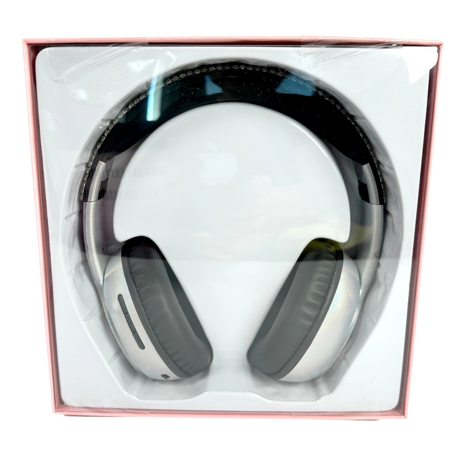 Juicy Couture Iridescent Silver Rhinestone Wireless Bluetooth Headphones NIB