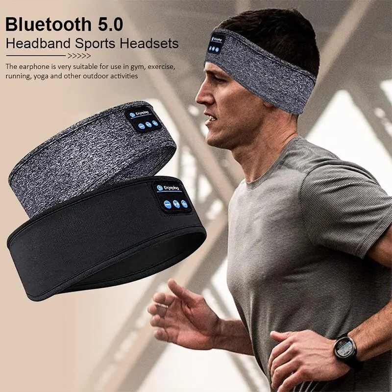 Fone Bluetooth Earphones Sports Sleeping Headband Elastic Wireless Headphones Mu