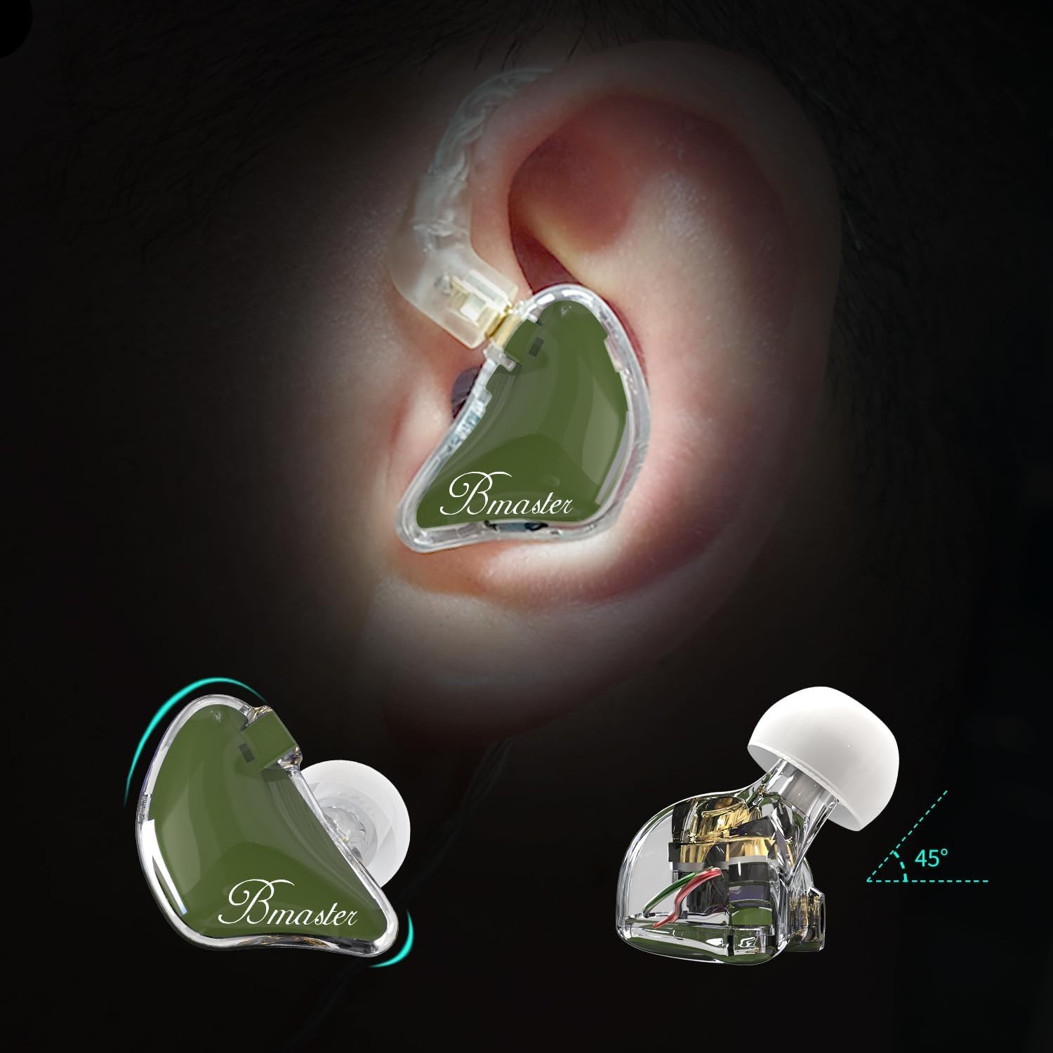 Bmaster in Ear Monitor Headphones for Musicians, Hybrid Triple Drivers Dynami…