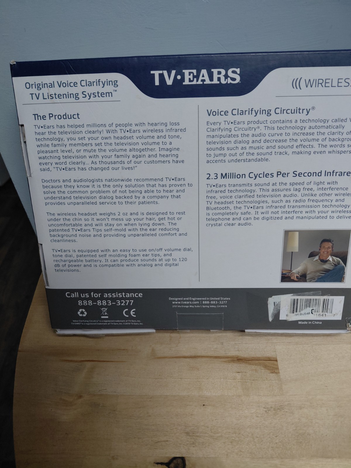 TV Ears 11741 Wireless 5.0 Dual Digital Voice Clarifying Headphones System-EUC