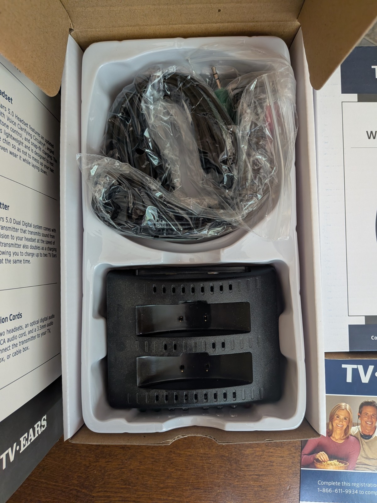 TV Ears 11841 Wireless Dual Digital Voice Clarifying Headphones Listening System