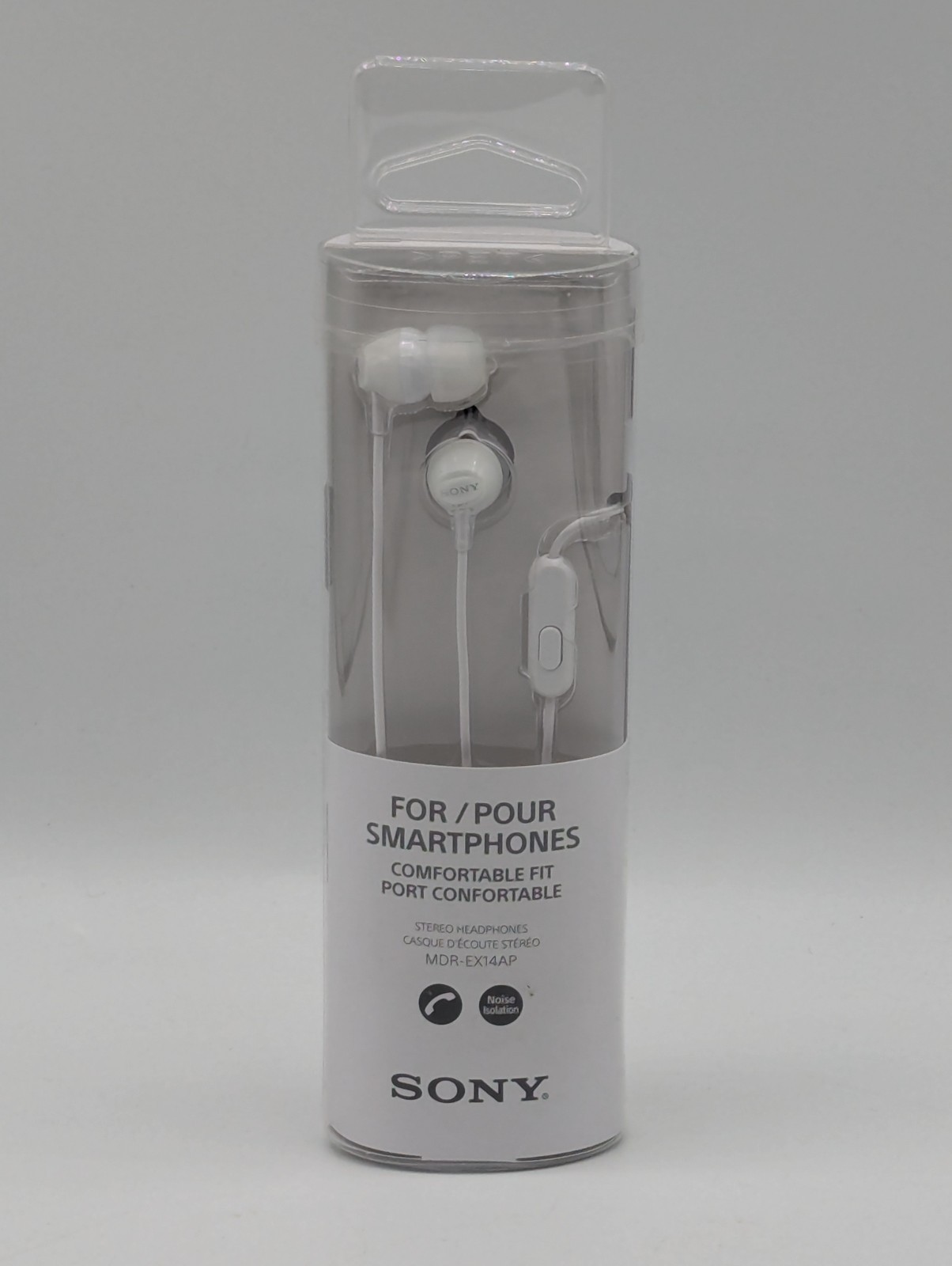 Sony MDR-EX14AP Wired Stereo Headphones Earbuds Comfortable Fit White New