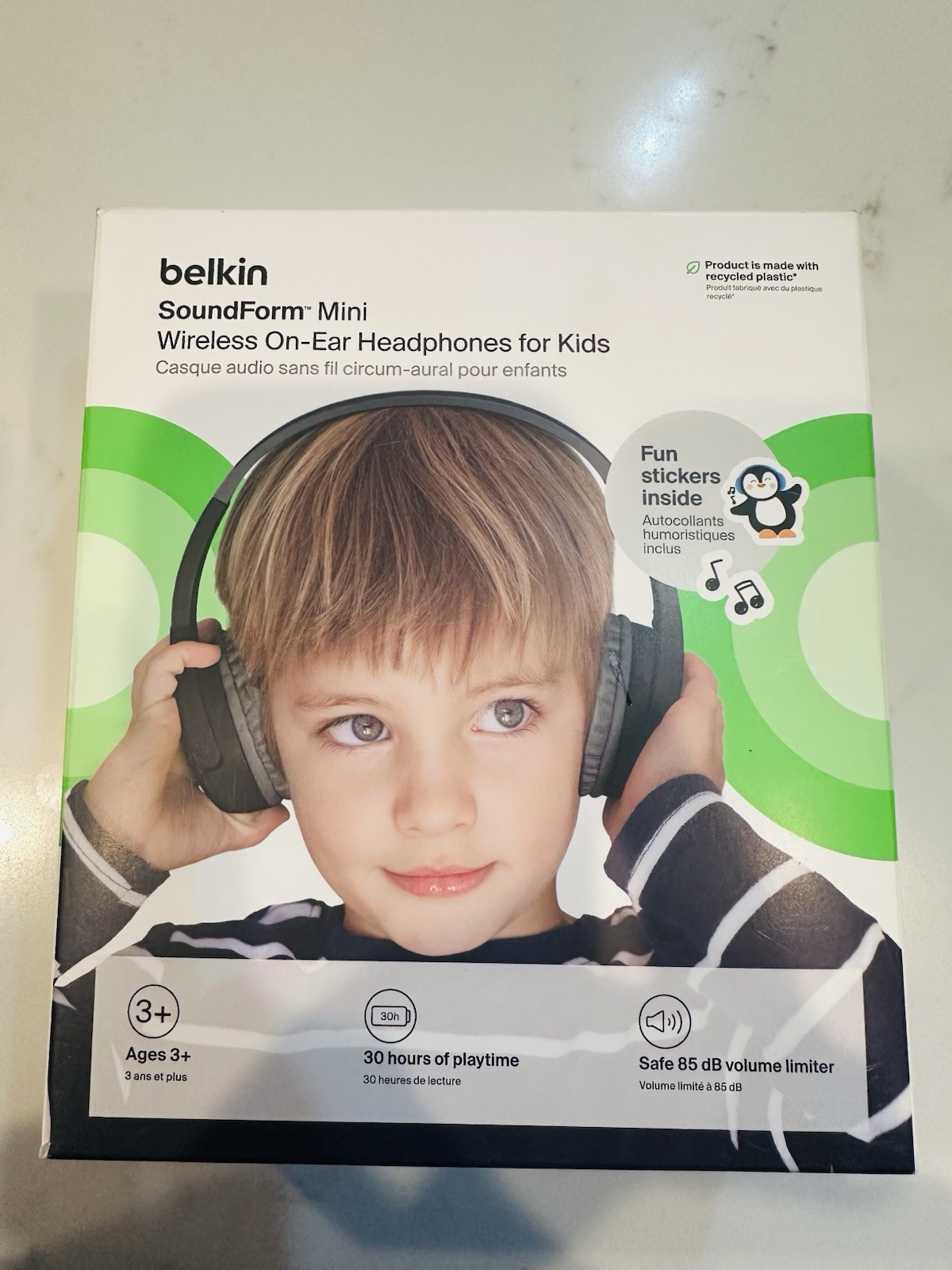 Belkin SOUNDFORM Mini Wireless Bluetooth On-Ear Headphones for Kids, Black