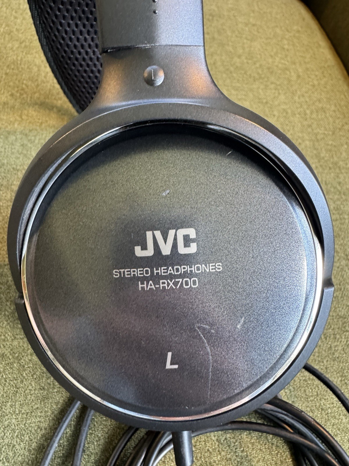JVC HA-RX700 Wired Stereo Over-Ear Headphones, Black, Adjustable. Tested. Works
