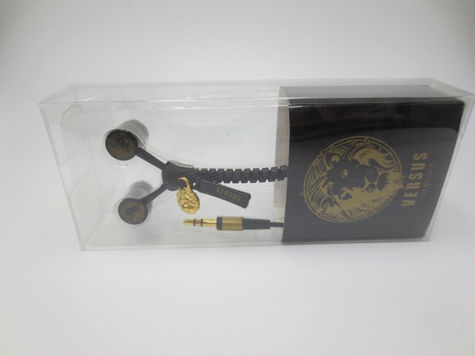 Versus Versace Black and Gold Zipper Earphones