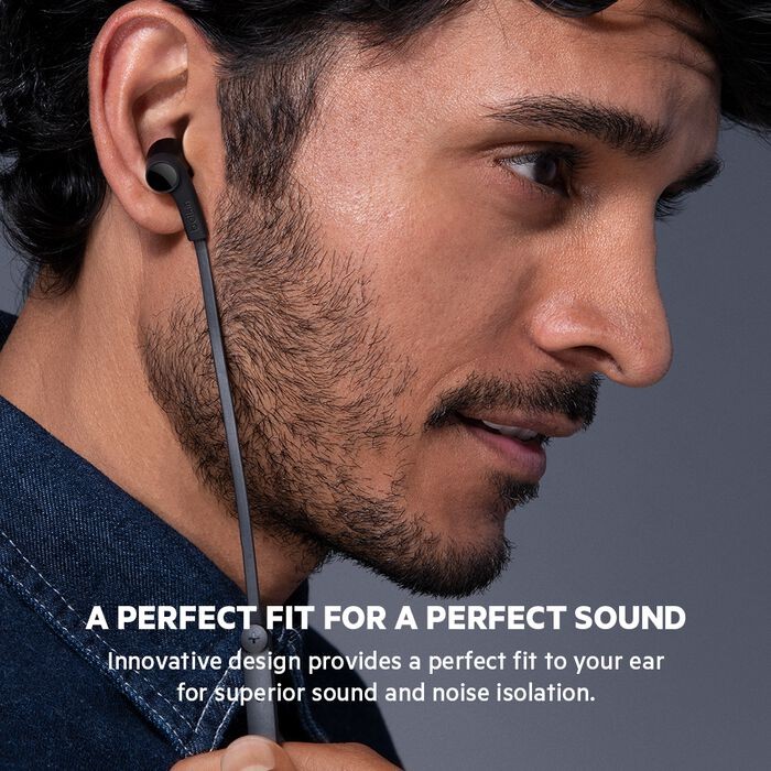 Belkin SoundForm Wired Earphones Lightning for iPhone & iPad MFi Certified Black