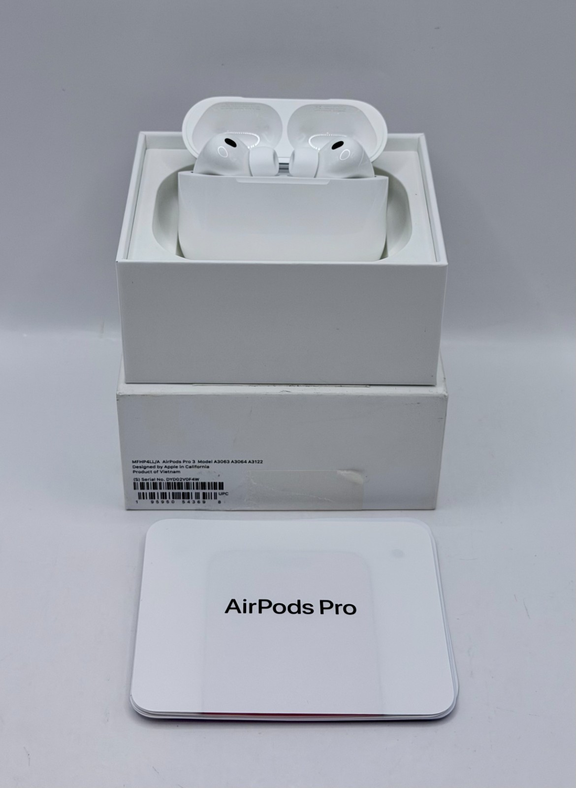 Apple AirPods Pro 3 Wireless Earbuds with Active Noise Cancellation, White – OB